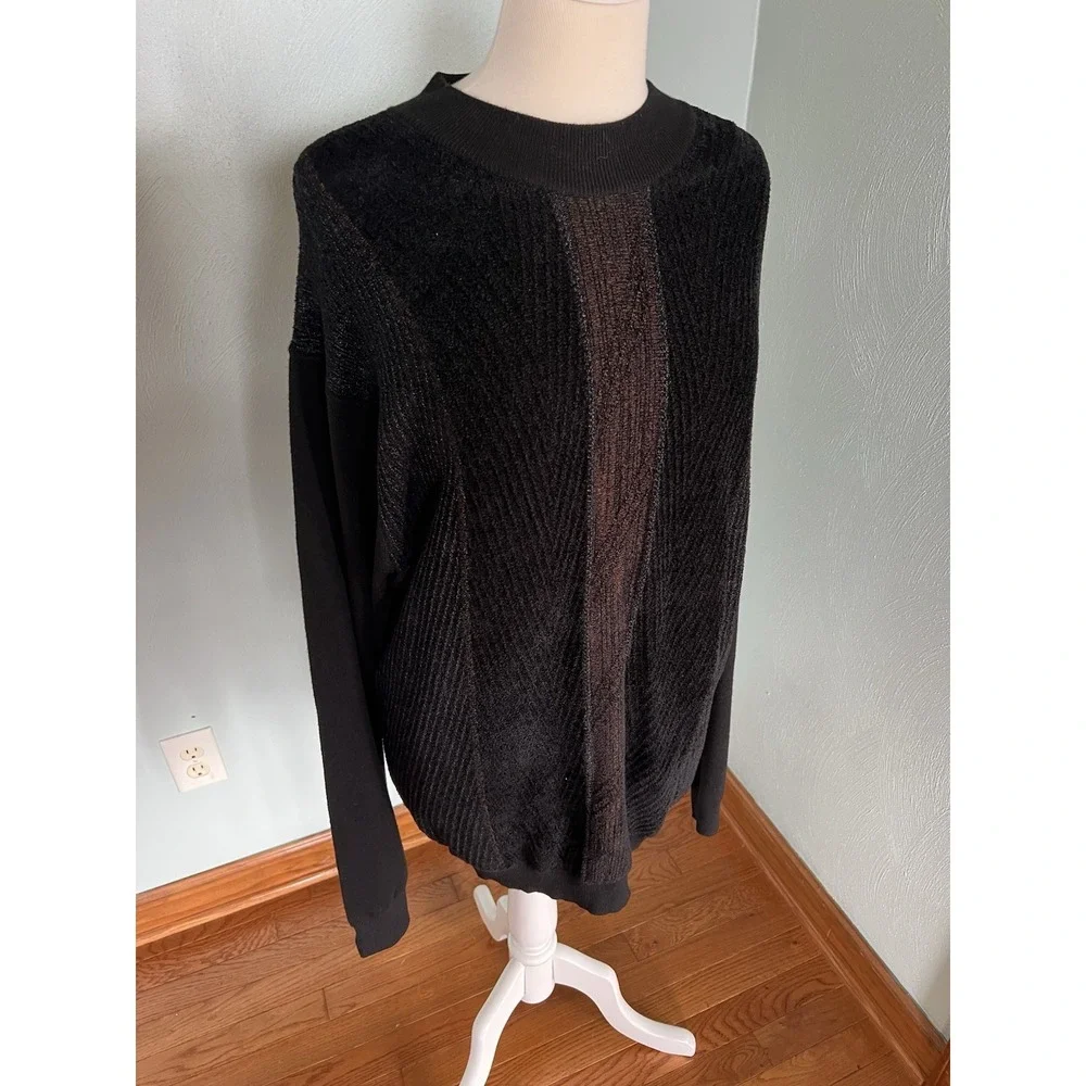 Cigar‎ Couture Central Vertical Pattern Textured Sweater Pullover Sz 2XL XXL